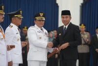 Yudia Ramli saat dilantik menjadi Pj Bupati Sumedang. (Foto Istimewa)