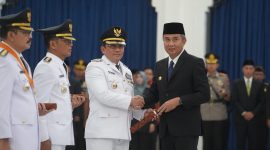 Yudia Ramli saat dilantik menjadi Pj Bupati Sumedang. (Foto Istimewa)
