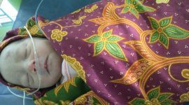 Kondisi bayi penuh luka, diduga akibat cakaran dan gigitan anjing