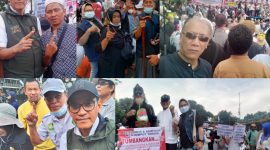 Ratusan Pendukung Anis Kabupaten Kuningan ikut Aksi di Jakarta. (Foto dokpri)