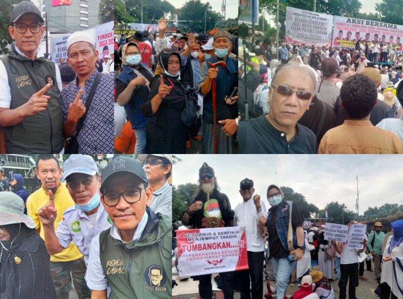 Ratusan Pendukung Anis Kabupaten Kuningan ikut Aksi di Jakarta. (Foto dokpri)