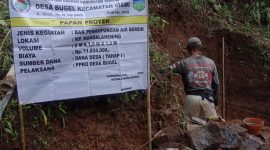 Pembangunan Bak Penampungan Air Bersih di Kampung Mandalahening Desa Bugel Kecamatan Ciawi Kabupaten Tasikmalaya. (Poto: Dudi.R)