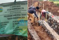 Jalan Usaha Tani di Kampung Sangiangteras Desa Karangmulya Kecamatan Jamanis Kabupaten Tasikmalaya. (Poto: Dudi R)