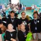 Distribusi Bantuan Pangan untuk Keluarga Rentan Stunting dilanda di GOR Kelurahan Indihiang. (Poto: Momon Suparman)