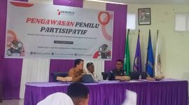 Sosialisasi Pengawasan Pemilu Partisipatif yang berlangsung di Universitas Muhammadiyah Enrekang 