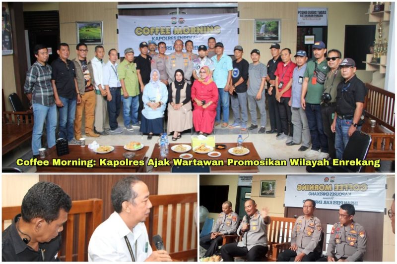 Kapolres diskusi bersama PWI dan IWO serta wartawan yang bertugas di Kabupaten Enrekang 