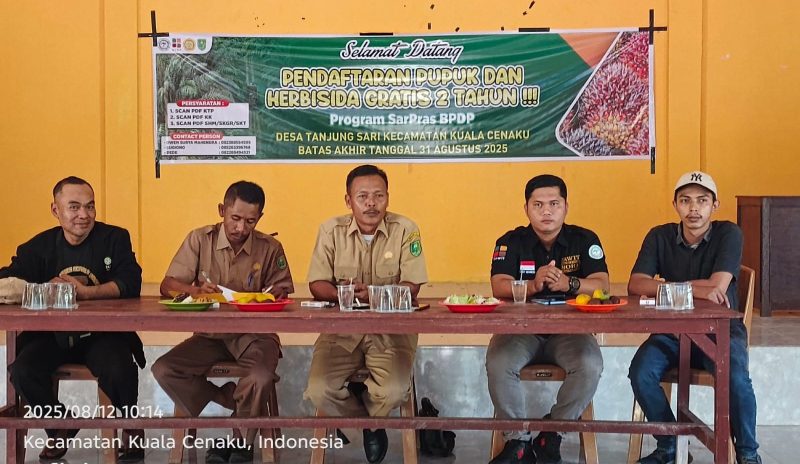 Sosialisasi Program Sarpras BPDP di Tanjung Sari