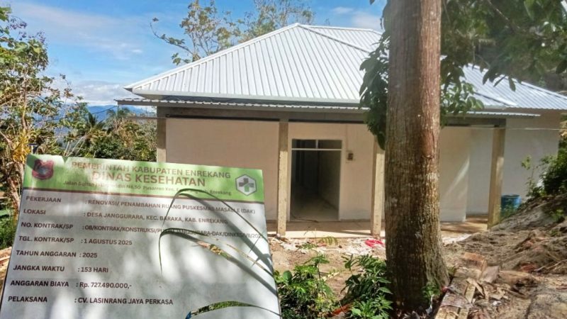 Papan proyek tidak sesuai dengan lokasi Puskesmas Masalle bangunan di Jamburara  Baraka 