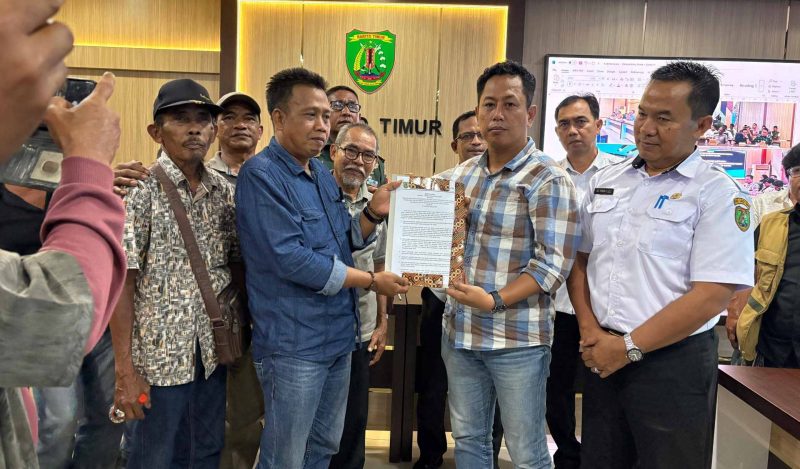 Foto pada saat mediasi antara PT.Bartim Coalindo dengan warga Malintut beberapa minggu lalu di kantor Bupati Bartim