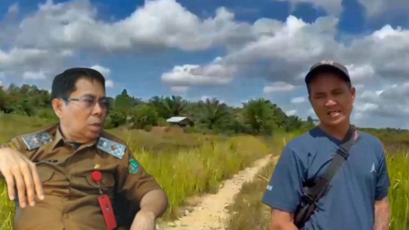 Ket Poto : Kepala Dinas PUPR Perkim Barito Timur, Yumail J Paladuk dan Ketua BPD Irianus