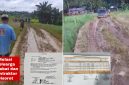 Foto proyek jalan inspeksi pertanian Badampu yang diduga tumpang tindih dengan proyek APBDes desa Pangkan