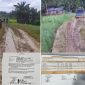 Foto proyek jalan inspeksi pertanian Badampu yang diduga tumpang tindih dengan proyek APBDes desa Pangkan