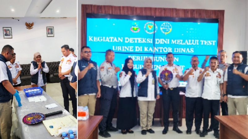 Wujudkan Lingkungan Kerja Bersih, BNN Sidak Tes Urine Pejabat Dishub Garut