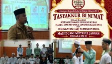Rampungnya renovasi dudukan kubah menjadi bukti semangat gotong royong warga Cikiara RW 11. Kegiatan juga diisi edukasi perlindungan anak dan perempuan, pencegahan kenakalan remaja hingga santunan anak yatim piatu.