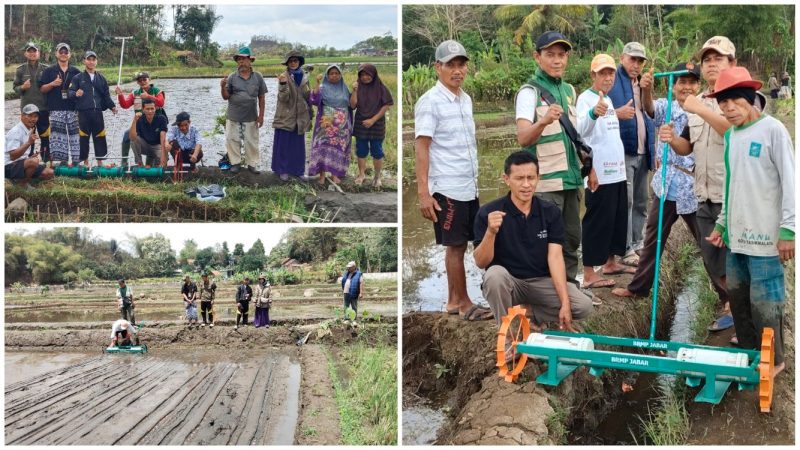 Genjot Produksi Padi Hingga 12 Ton per Hektare, BPP Indihiang Sosialisasi Inovasi PMAS dan Drum Seeder di Bungursari